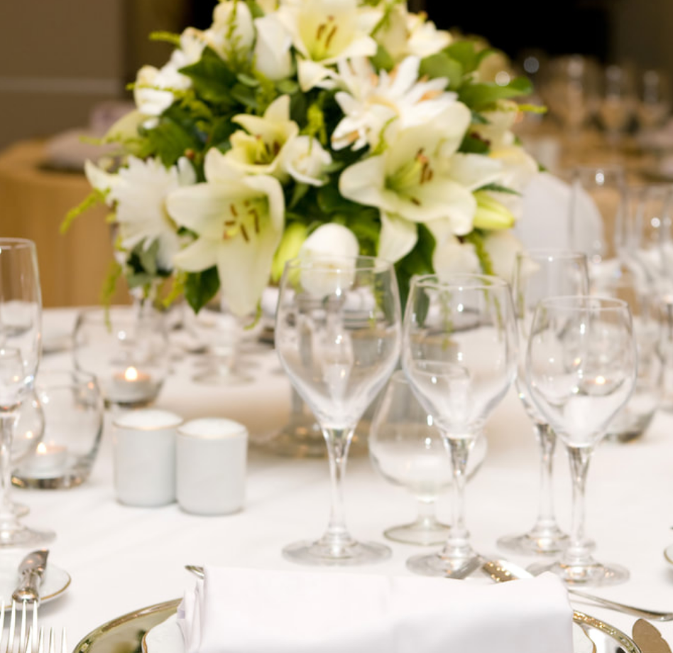 Event table and flowers